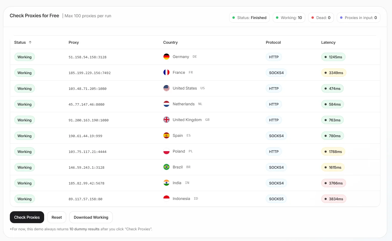 Online Proxy Checker preview